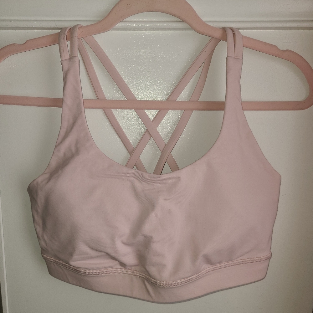 lululemon athletica Light Pink Strappy Sports Bra